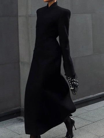 Tailored Slim Fit Wool Maxi Coat