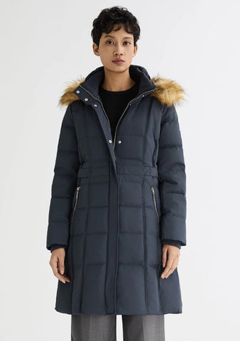 Faux Fur Hooded Puffer Coat