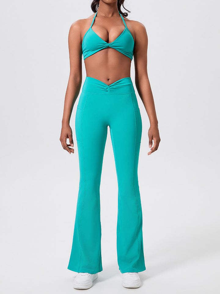 Twisted Halter Neck Yoga Tank Top