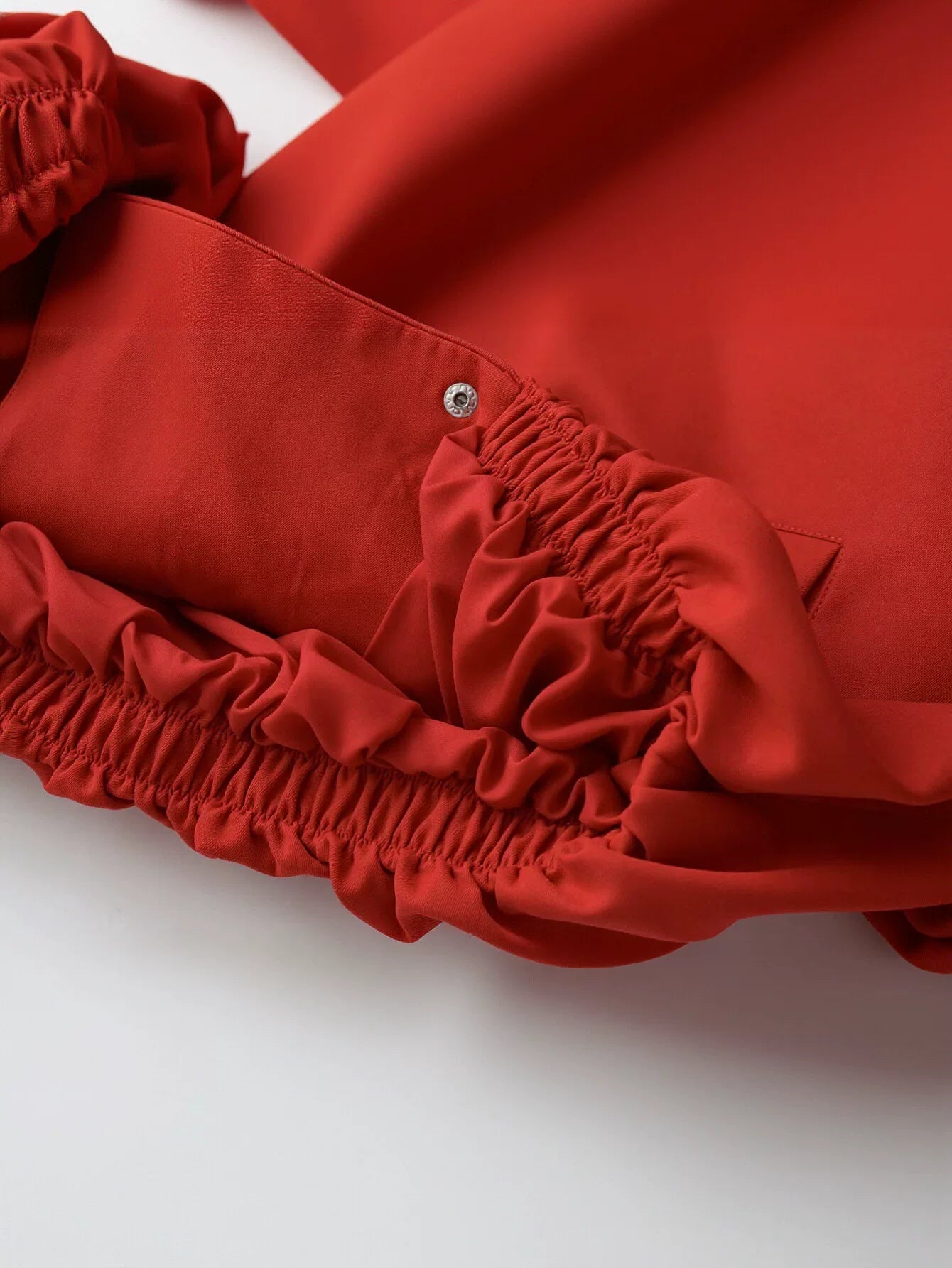 Minimalist Oversized Red Bomber Jacket