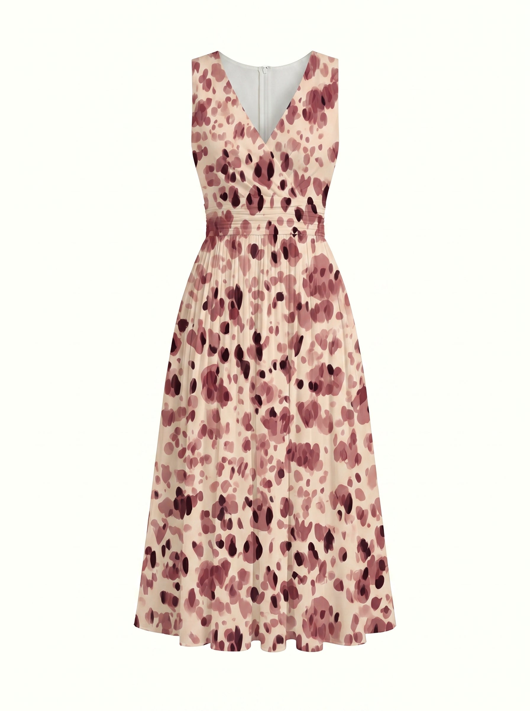 CORINNE
Floral Print V Neck A Line Midi Dress