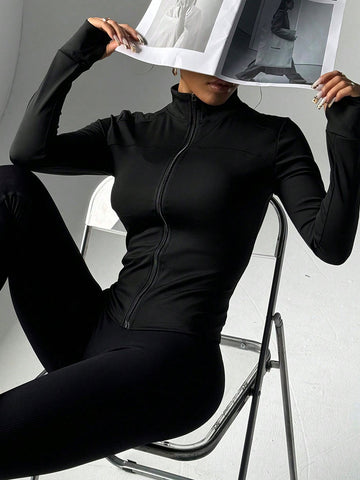 Stretch Moisture-Wicking Athletic Sports Jacket
