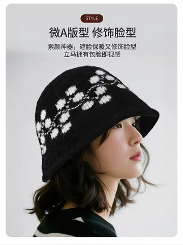 Cozy Fuzzy Patterned Bucket Hat