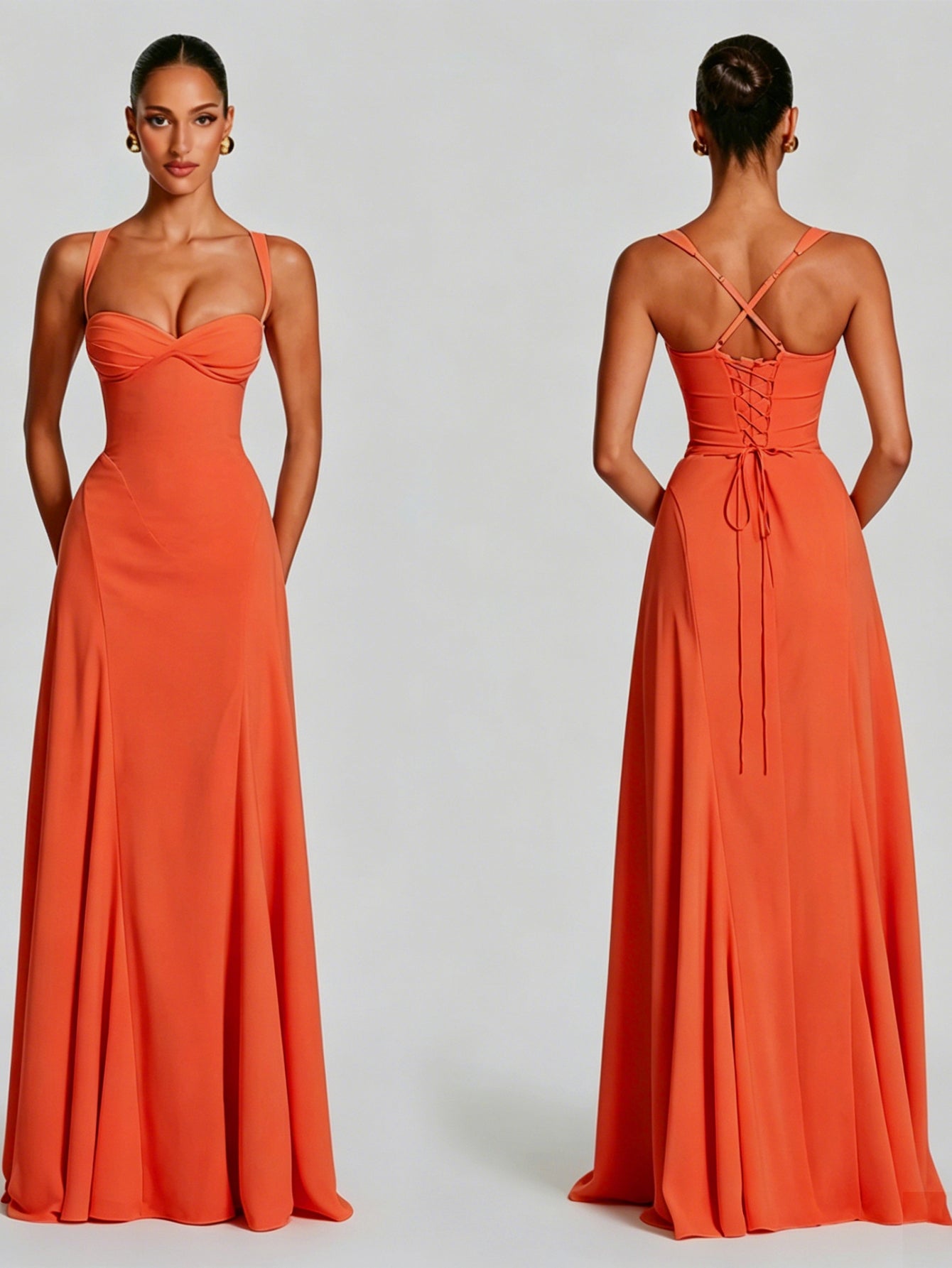 Elegant Fitted Burgundy Maxi Dress