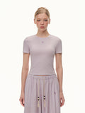 Slim Fit Ribbed Crewneck T Shirt
