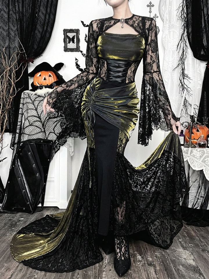 Gothic Lace Bell Sleeve Shrug