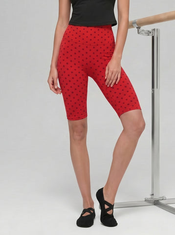 High Waisted Polka Dot Yoga Shorts