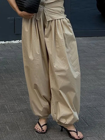 High Waisted Pleated Balloon Pants