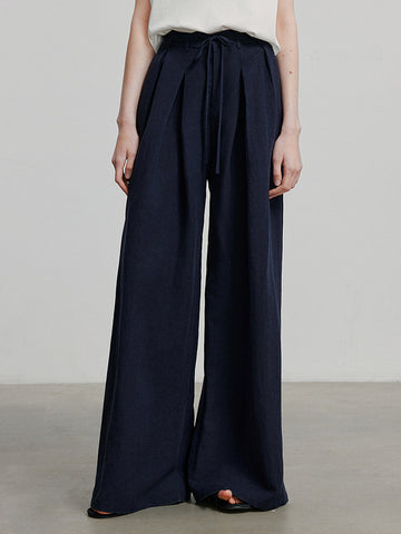 High Waisted Pleated Wide Leg Pants