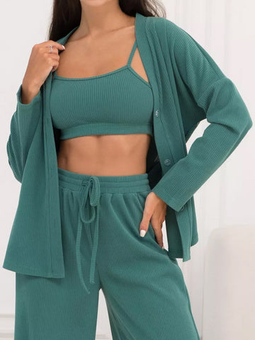 Cozy Ribbed Knit Lounge Set