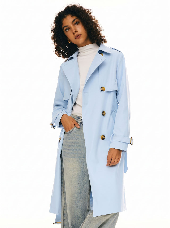 Classic Double Breasted Trench Coat