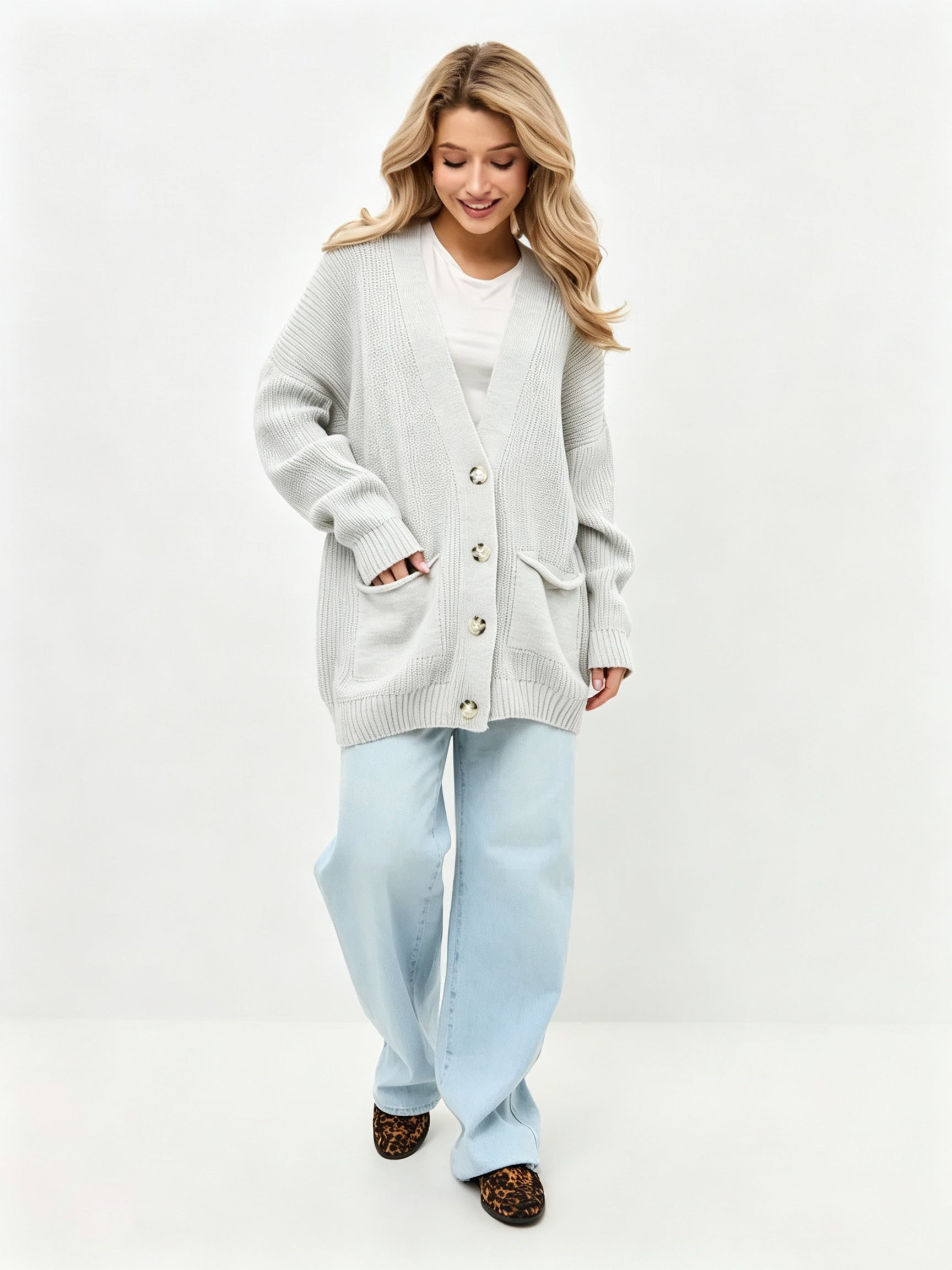 Chunky Oversized Button Down Cardigan