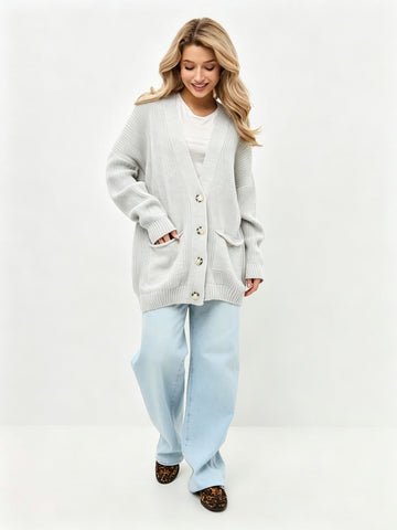 Chunky Oversized Button Down Cardigan