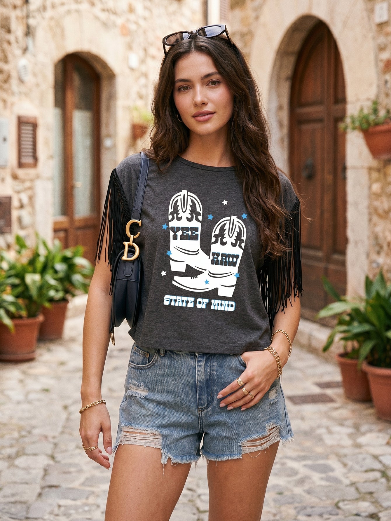 Fringed Western Graphic Tee