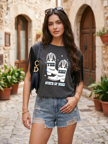 Fringed Western Graphic Tee