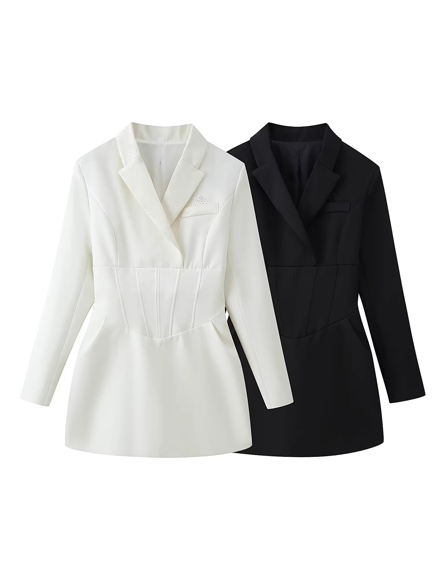 Corset Waist Blazer Mini Dress