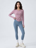 Ruched Slim Fit Yoga T Shirt