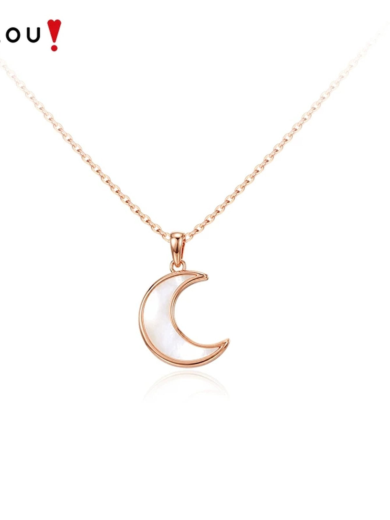 Dainty Mother Of Pearl Moon Necklace