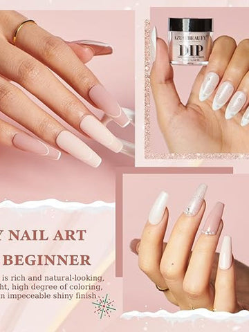 Nude Glitter Dip Powder Nail Kit
