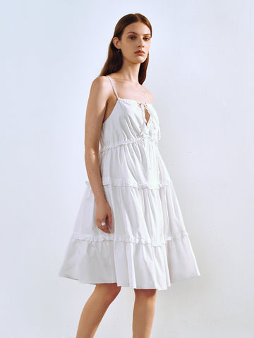 Urban Revivo A-Line Cami Dress-White