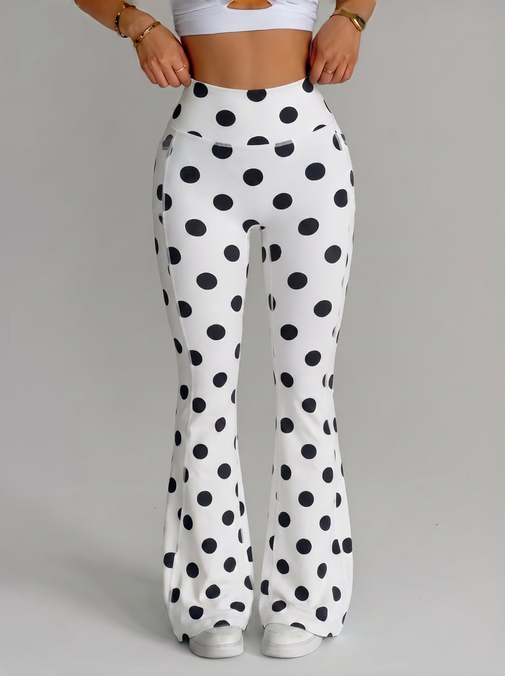 High Waisted Pastel Leopard Flare Leggings