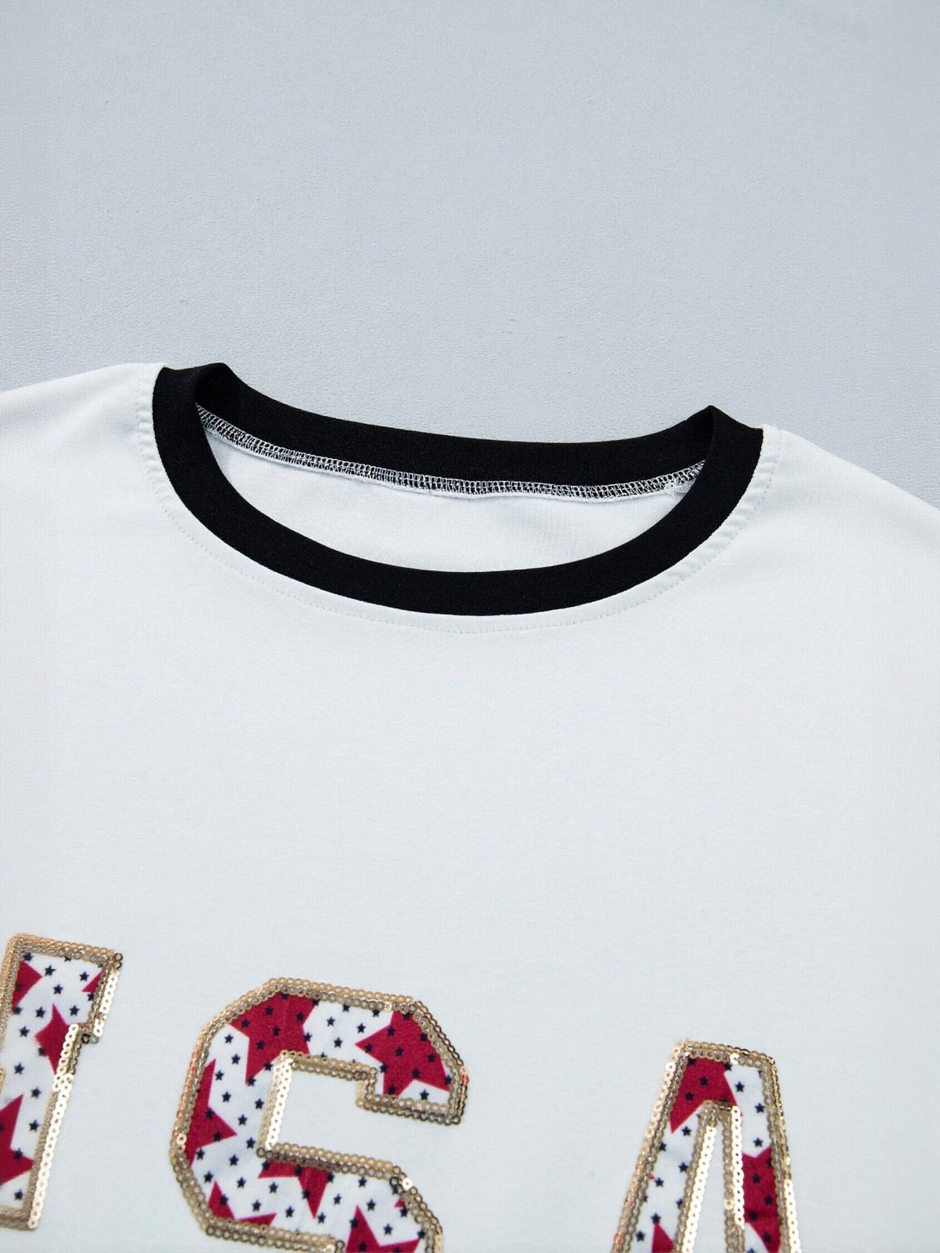 Sequined USA Graphic T-Shirt