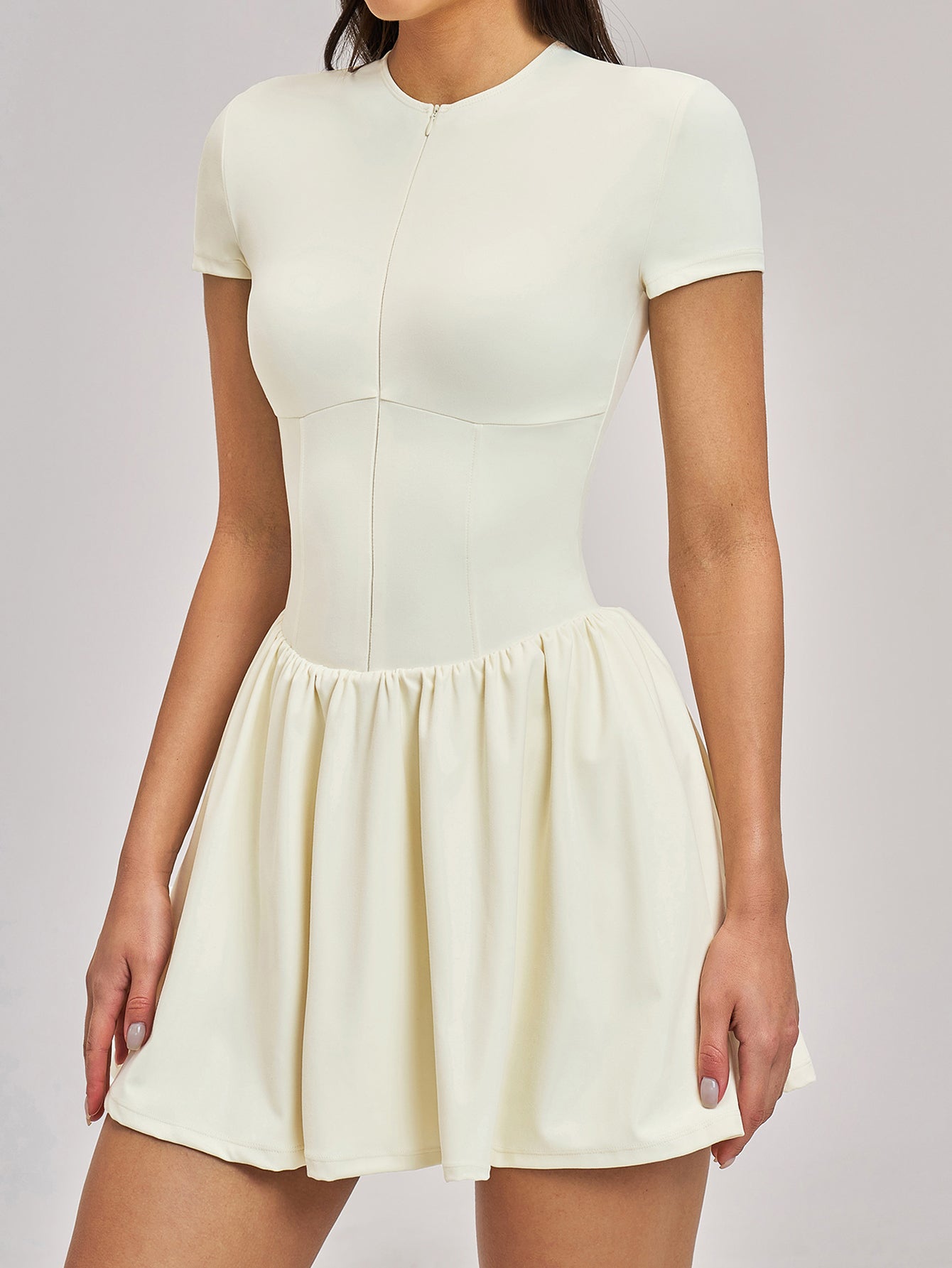 Athletic Fitted Zip Tennis Dress