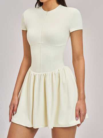 Athletic Fitted Zip Tennis Dress
