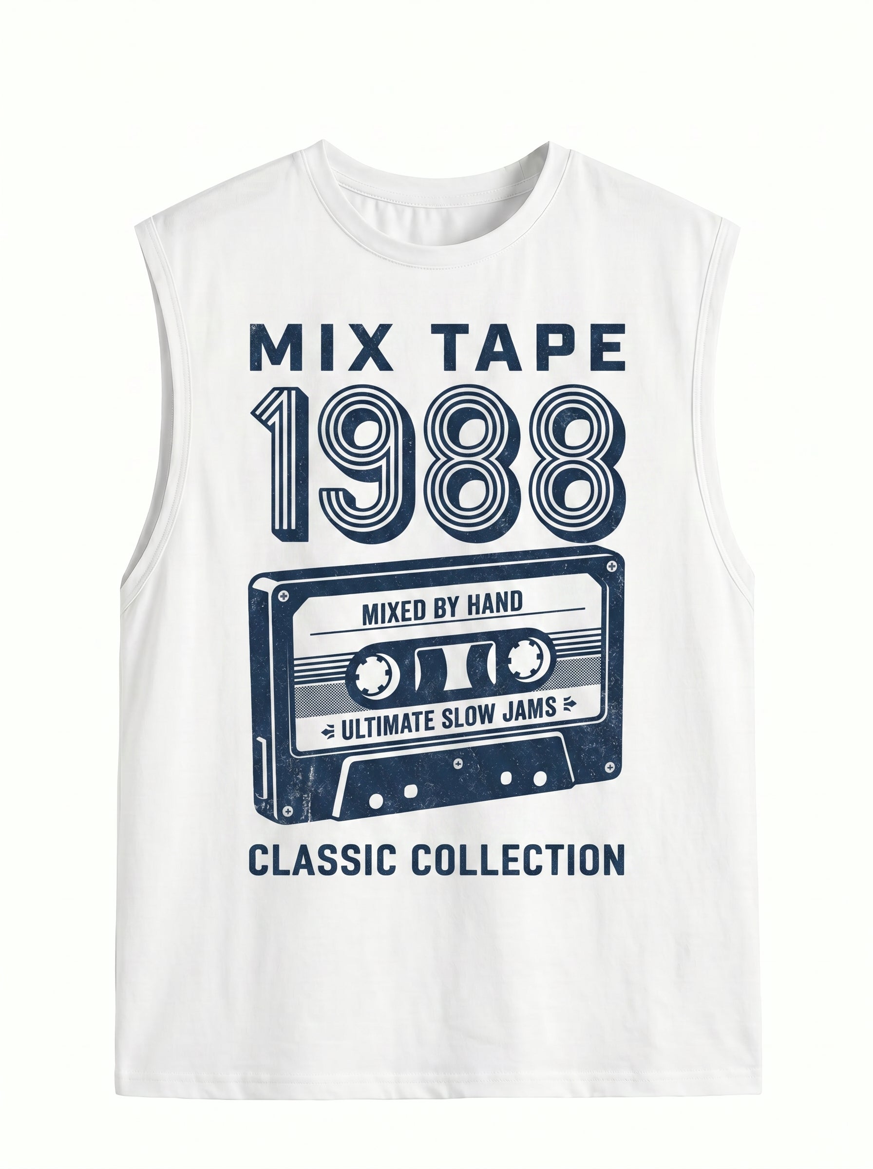 Vintage Graphic Print Sleeveless Tank Top