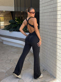 Backless Scrunch Butt Workout Jumpsuit