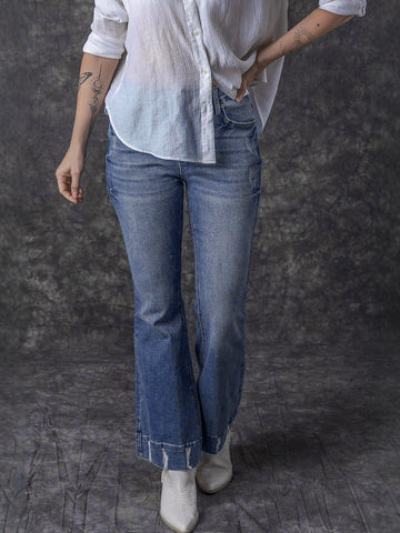 High Waist Flare Leg Jeans