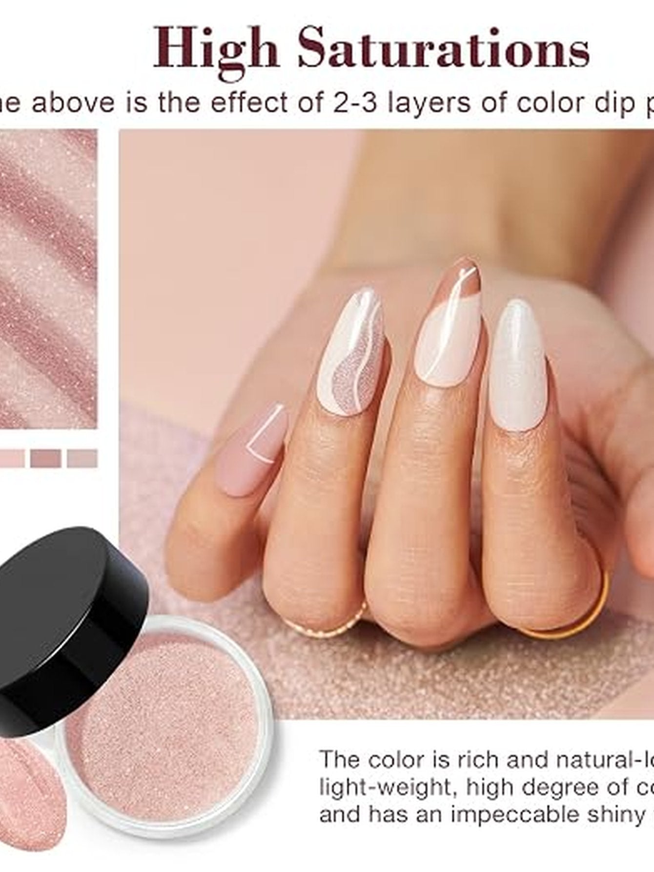 Nude Glitter Dip Powder Nail Kit