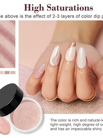 Nude Glitter Dip Powder Nail Kit