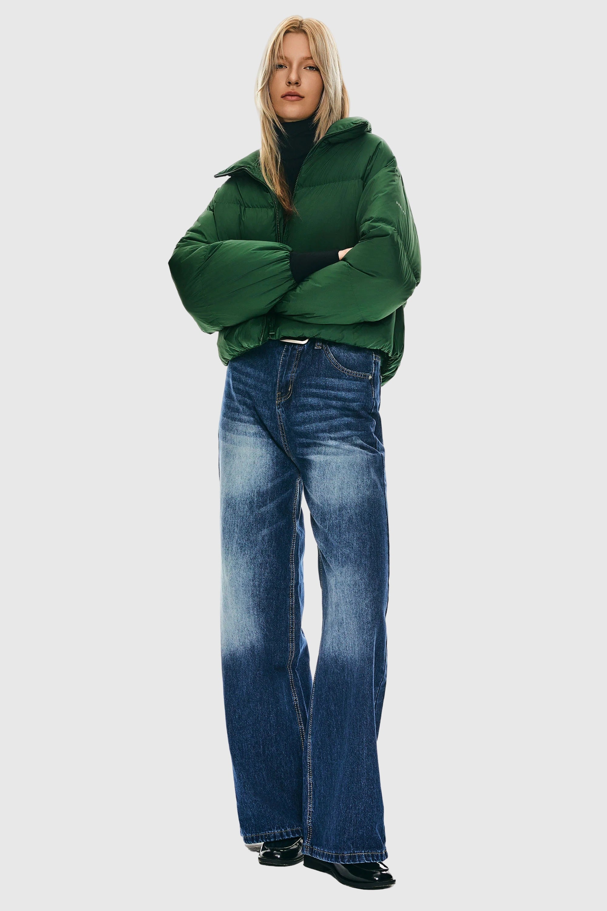 Cropped Oversized Puffer Jacket