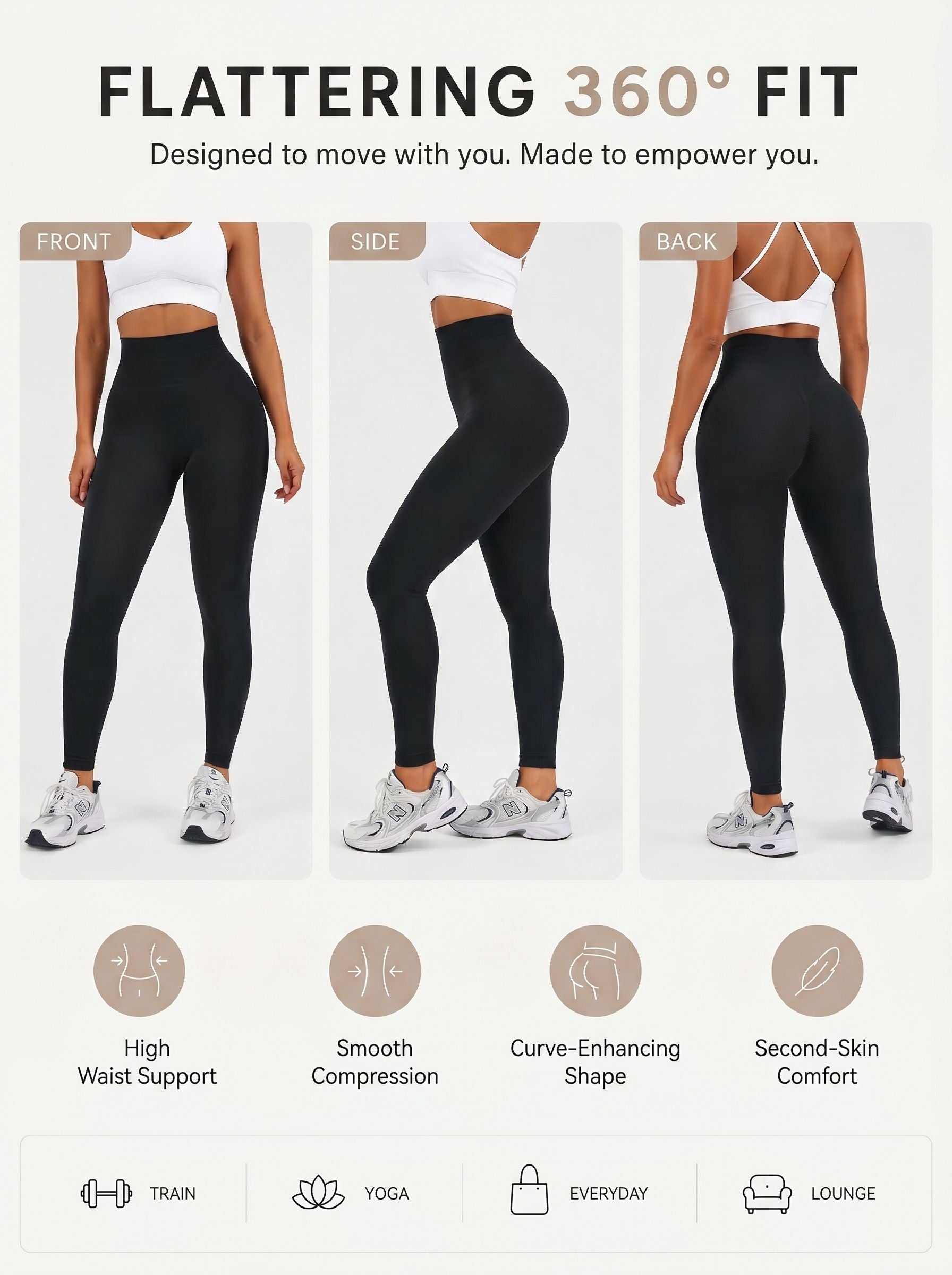 High Waisted Ribbed Yoga Leggings