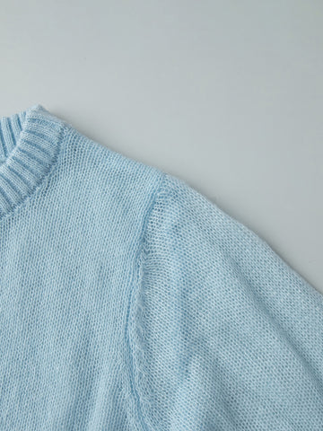 Soft Sheer Knit Crewneck Sweater