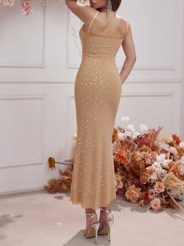 Sequin Spaghetti Strap Bodycon Formal Dress