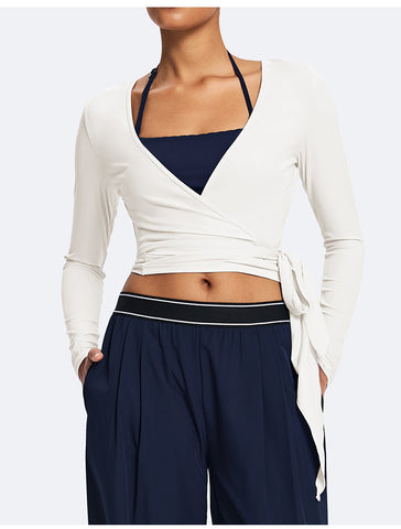 Cropped Lightweight Wrap Active Jacket
