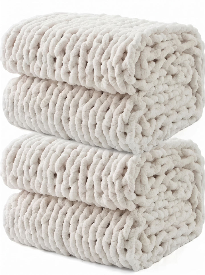 Ultra Soft Chunky Knit Throw Blanket
