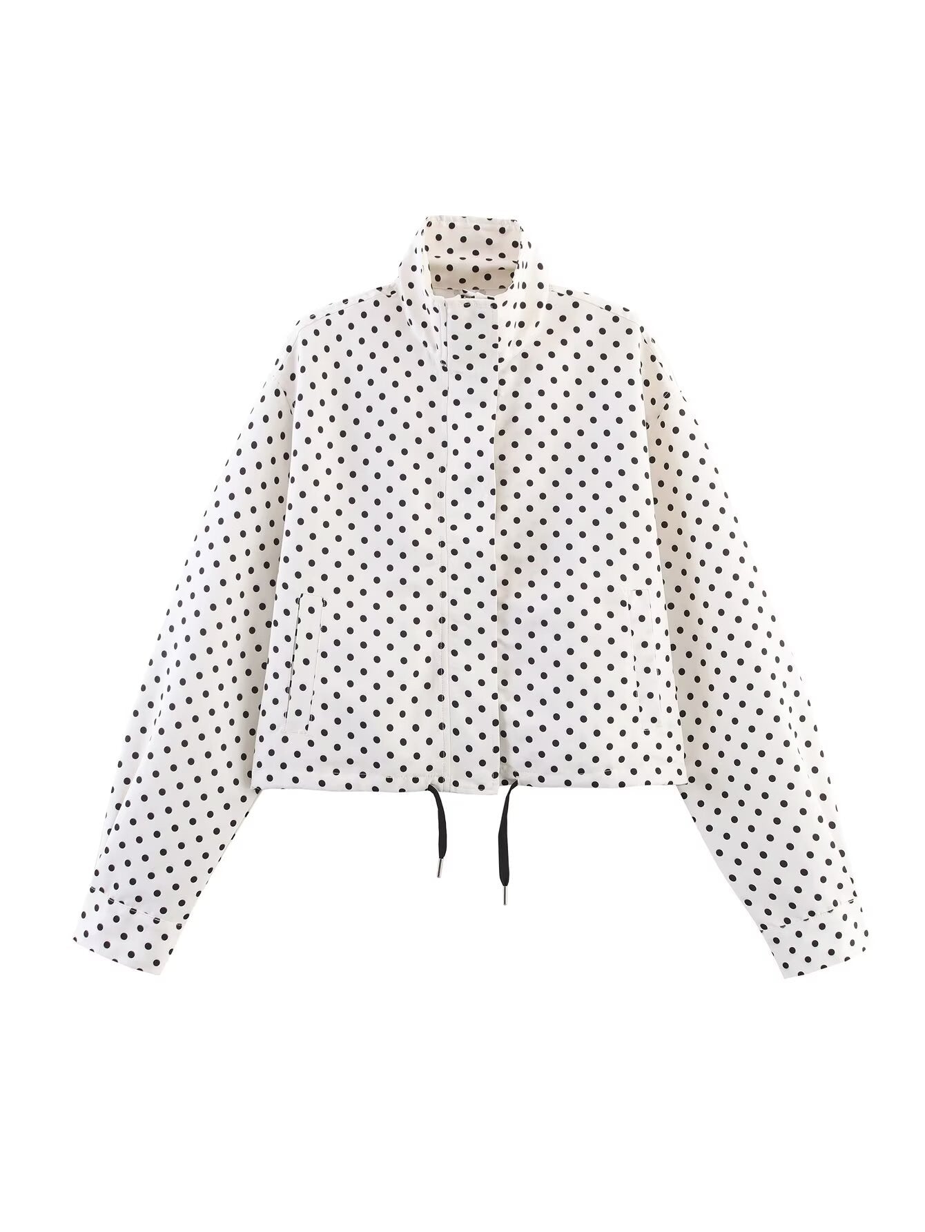 Polka Dot Cropped Jacket Set
