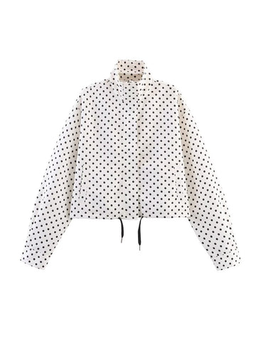 Polka Dot Cropped Jacket Set
