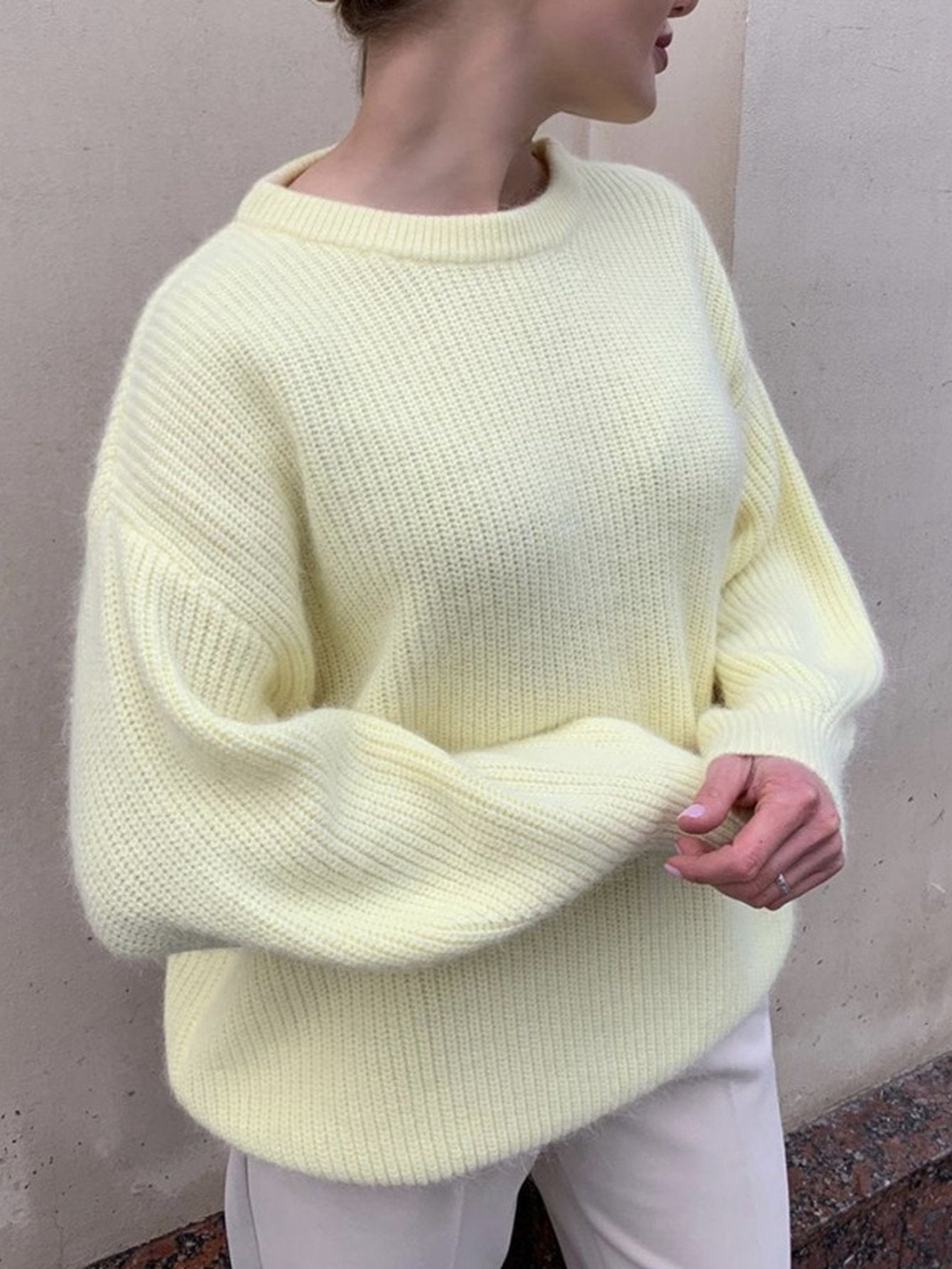 Cozy Soft Fuzzy Oversized Pullover Sweater