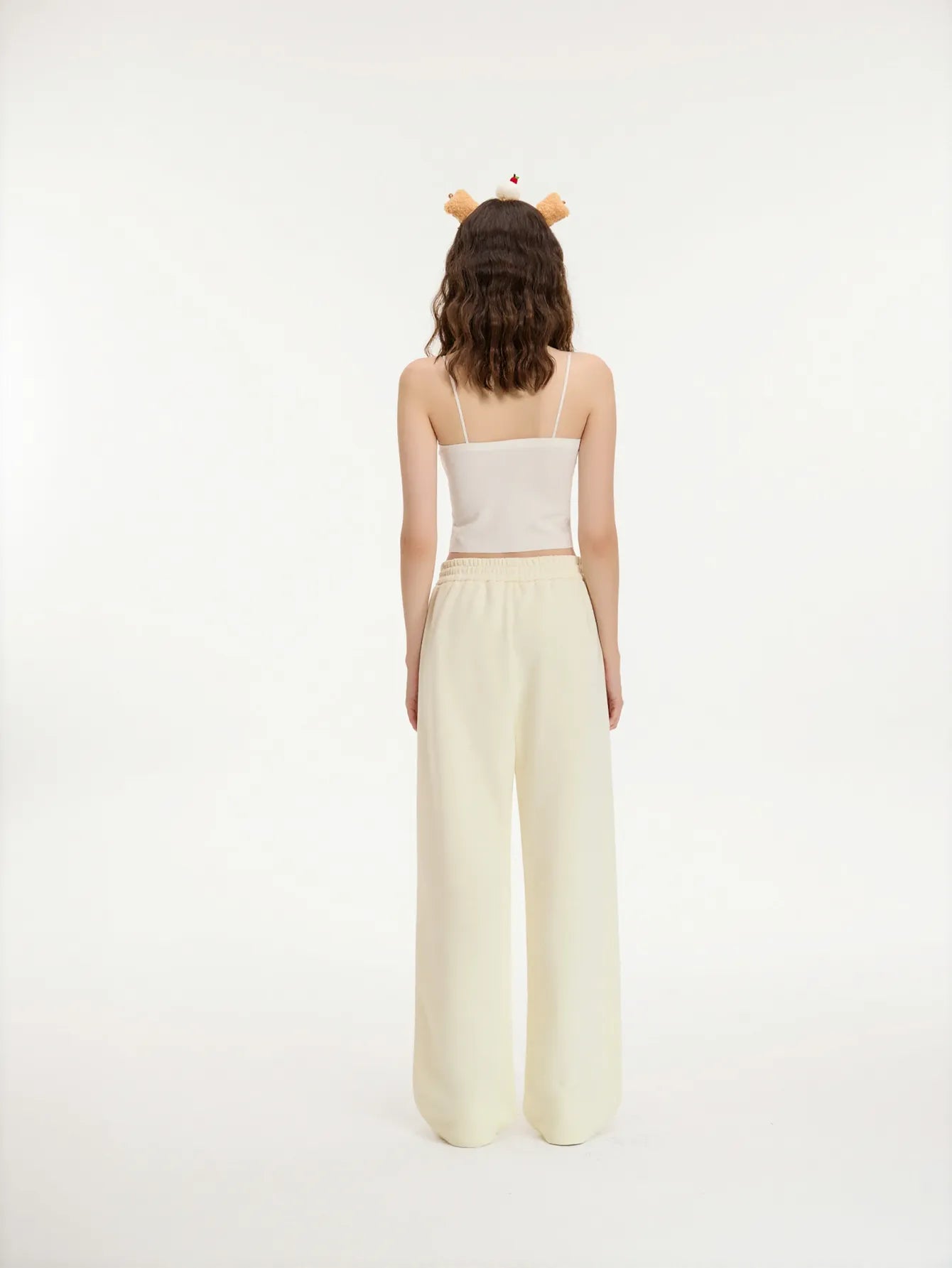 Graphic Print Drawstring Wide Leg Pants