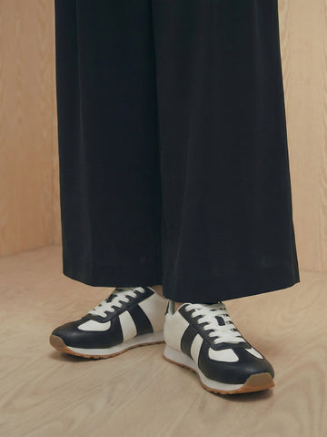 Two-Tone Design Cushioned Sole German Trainers
