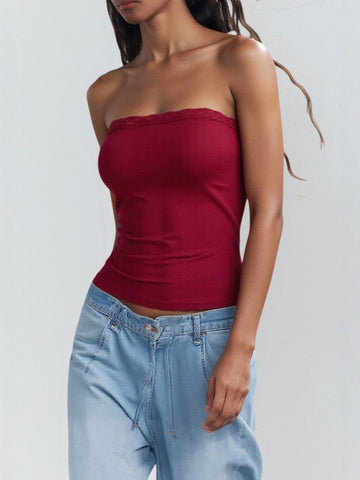 Strapless Lace-Trim Sexy Strapless