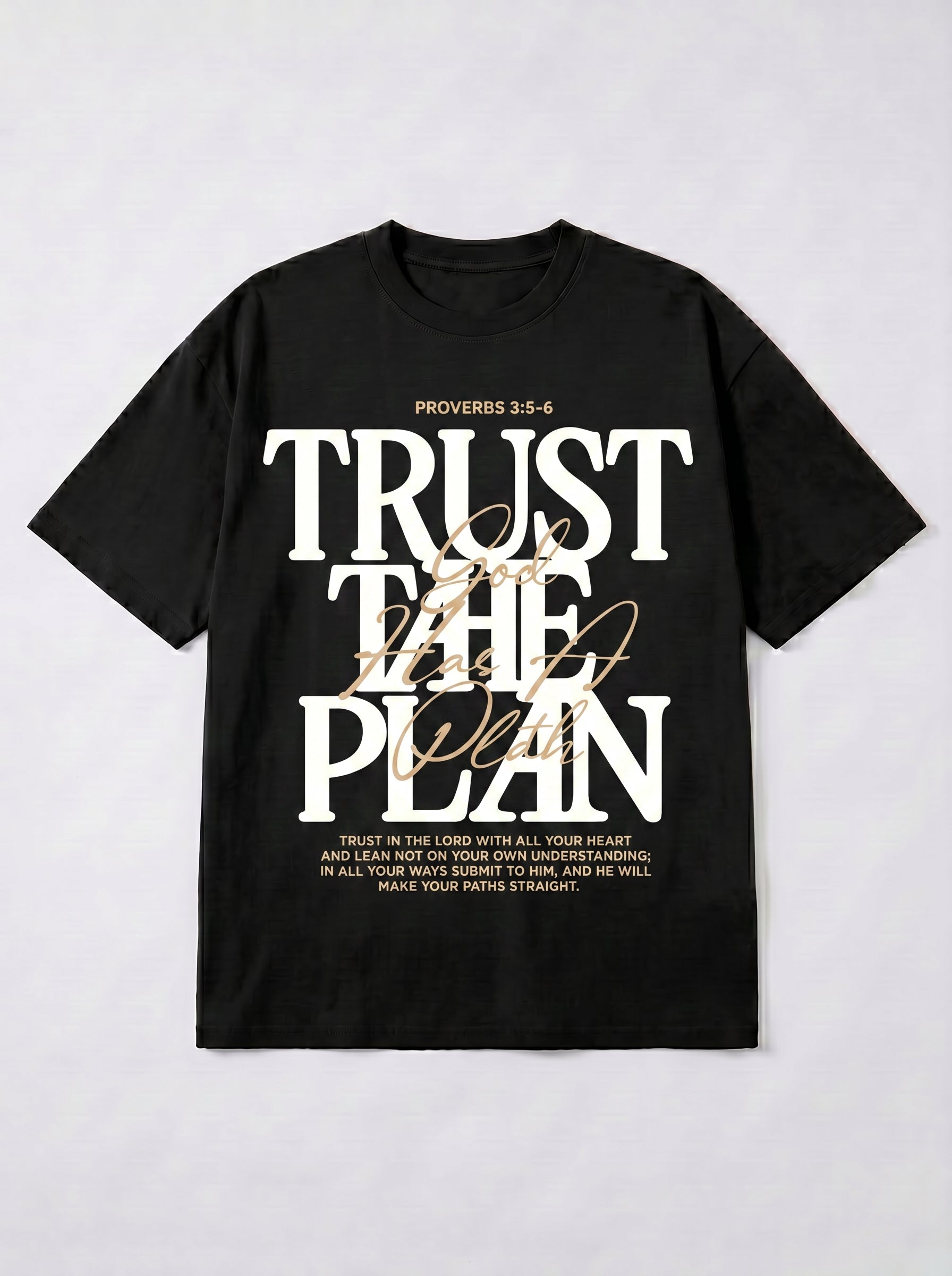 Oversized Graphic Faith Quote T-Shirt