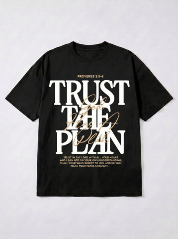 Oversized Graphic Faith Quote T-Shirt