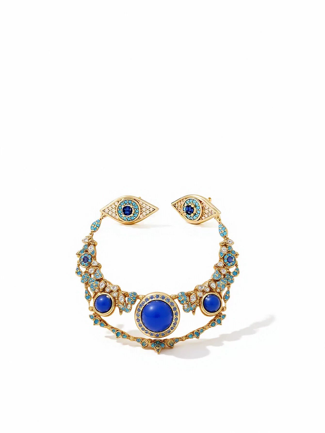 Dainty Gold Evil Eye Stud Earrings