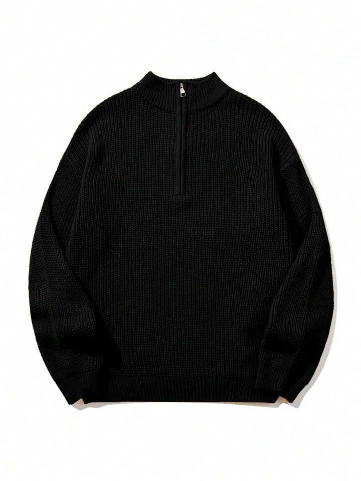 Cozy Quarter Zip Ribbed Sweater