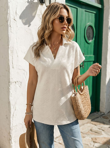 Pink Ruffled Hem T-Shirt